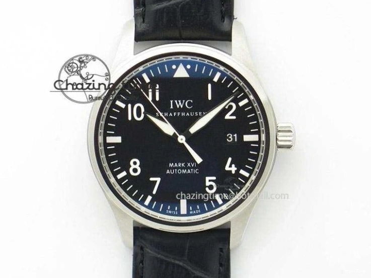 MIROTIME 0514 GoodFit Big Pilot Real PR IW500912 ZF Best Edition Black Dial On Black Leather Strap A 7287
